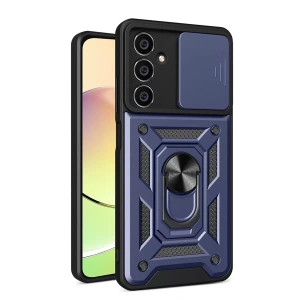 Samsung Galaxy A35 5G Kılıf Pars Lens Yüzüklü Silikon - Lacivert