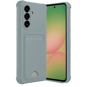 Samsung Galaxy A36 Kılıf Kelvin Kartvizitli Silikon - Açık Yeşil