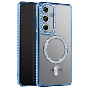 Samsung Galaxy A37 5G Joke Simli Magneticsafe Kılıf - Mavi