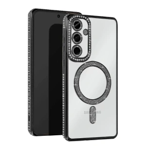 Samsung Galaxy A55 5G Joke Simli Magneticsafe Kılıf - Siyah