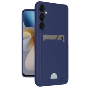 Samsung Galaxy A55 5G Kılıf Kelvin Kartvizitli Silikon - Lacivert