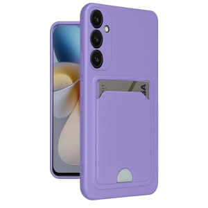 Samsung Galaxy A55 5G Kılıf Kelvin Kartvizitli Silikon - Lila
