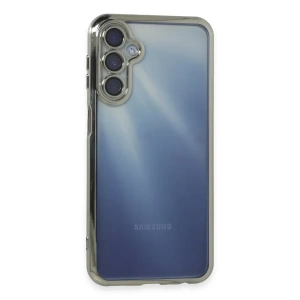 Samsung Galaxy A55 5G Kılıf Lensli Silikon - Gümüş