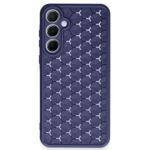 Samsung Galaxy A55 5G Kılıf Petek Silikon Kapak - Lacivert