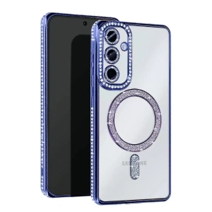 Samsung Galaxy A56 Joke Simli Magneticsafe Kılıf - Mavi