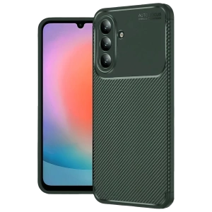 Samsung Galaxy A57 5G Auto Focus Karbon Kapak - Koyu Yeşil