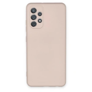 Samsung Galaxy A72 Kılıf Nano içi Kadife Silikon - Pudra