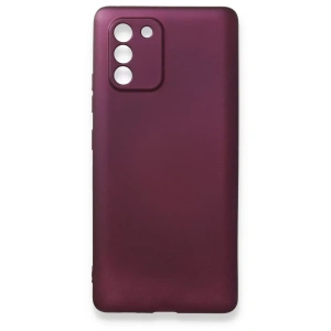 Samsung Galaxy A91 / S10 Lite Kılıf First Silikon - Mürdüm