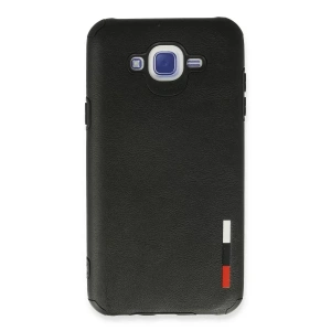 Samsung Galaxy J7 Kılıf Loop Deri Silikon - Siyah