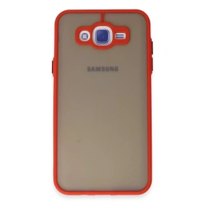 Samsung Galaxy J7 Kılıf Montreal Silikon Kapak - Kırmızı