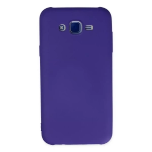 Samsung Galaxy J7 Kılıf Nano içi Kadife Silikon - Mor