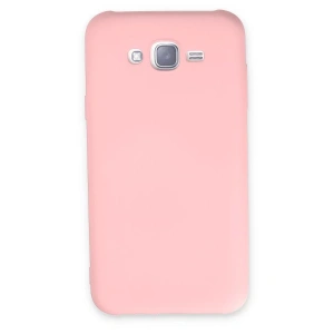 Samsung Galaxy J7 Kılıf Nano içi Kadife Silikon - Pudra