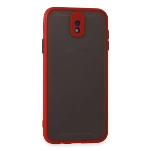 Samsung Galaxy J7 Pro / J730 Kılıf Montreal Silikon Kapak - Kırmızı