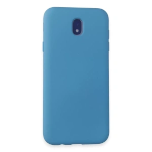 Samsung Galaxy J7 Pro / J730 Kılıf Nano içi Kadife Silikon - Mavi