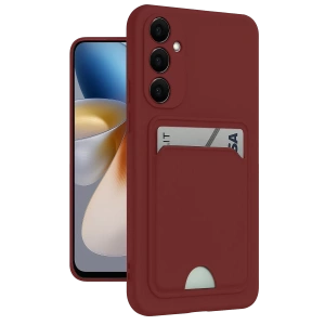 Samsung Galaxy M15 Kelvin Kartvizitli Silikon - Bordo