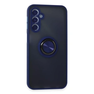 Samsung Galaxy M34 5G Kılıf Montreal Yüzüklü Silikon Kapak - Lacivert