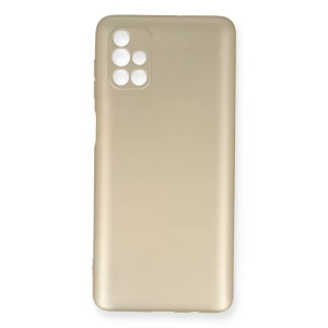 Samsung Galaxy M51 Kılıf First Silikon - Gold