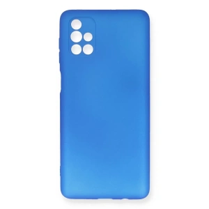 Samsung Galaxy M51 Kılıf First Silikon - Mavi