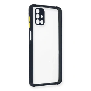 Samsung Galaxy M51 Kılıf Miami Şeffaf Silikon - Lacivert