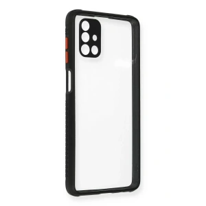 Samsung Galaxy M51 Kılıf Miami Şeffaf Silikon - Siyah