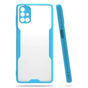 Samsung Galaxy M51 Kılıf Platin Silikon - Mavi