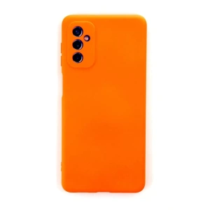 Samsung Galaxy M52 5G Kılıf Nano içi Kadife Silikon - Turuncu