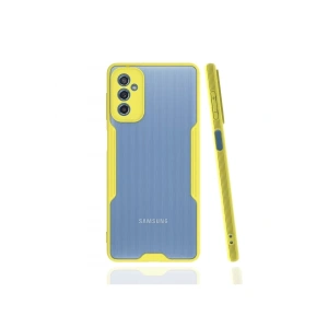 Samsung Galaxy M52 5G Kılıf Platin Silikon - Sarı