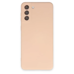 Samsung Galaxy S21 Plus Kılıf Nano içi Kadife Silikon - Pudra