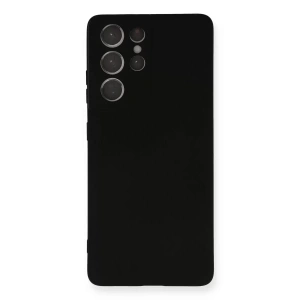 Samsung Galaxy S21 Ultra Kılıf Nano içi Kadife Silikon - Siyah