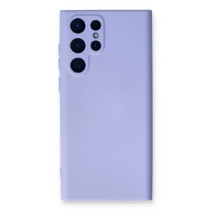 Samsung Galaxy S22 Ultra Kılıf Nano içi Kadife Silikon - Lila