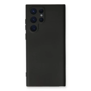 Samsung Galaxy S22 Ultra Kılıf Nano içi Kadife Silikon - Siyah