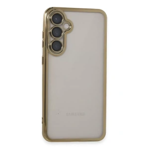 Samsung Galaxy S23 FE Kılıf Lensli Silikon - Gold