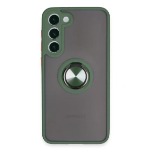 Samsung Galaxy S23 Plus Kılıf Montreal Yüzüklü Silikon Kapak - Yeşil