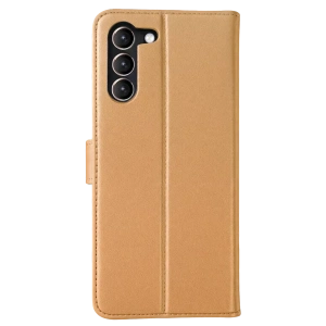 Samsung Galaxy S23 Plus Trend S Plus Kapaklı Kılıf - Gold