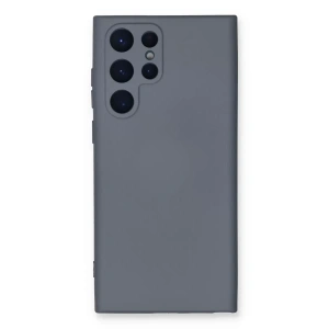 Samsung Galaxy S23 Ultra Kılıf Nano içi Kadife Silikon - Gri