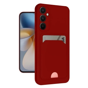 Samsung Galaxy S24 FE Kılıf Kelvin Kartvizitli Silikon - Kırmızı