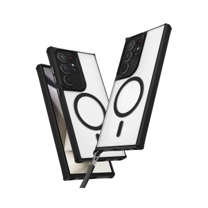 Samsung Galaxy S24 Ultra Kılıf Enka Magsafe Silikon Kılıf - Siyah