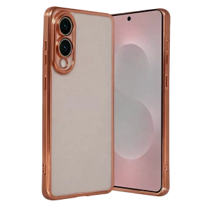 Samsung Galaxy S25 Edge Lensli Silikon - Çöl Titanyum