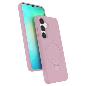 Samsung Galaxy S25 Regal Magsafe Standlı Kapak - Açık Pembe
