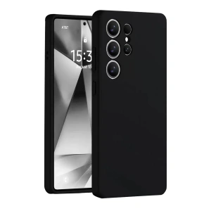 Samsung Galaxy S25 Ultra Kılıf Nano içi Kadife Silikon - Siyah