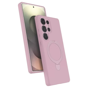 Samsung Galaxy S25 Ultra Regal Magsafe Standlı Kapak - Açık Pembe