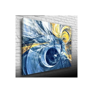 Sarı Lacivert Gece Canvas Tablo (50x70)
