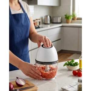 Şarjlı Mutfak Doğrayıcı 450 ML Sebze ve Sarımsak Doğrayıcı