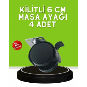 Sehpa ve Restoran Arabası İçin Kilitli Ayak 4’lü