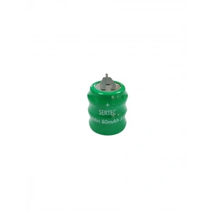 Sertec - 3.6V 3S1P 80 Mah 2 Pin NI-MH Buton Pil