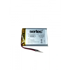 Sertec 403040 3.7V 450 MAh Li-Polymer Pil (Devreli/1.5A)