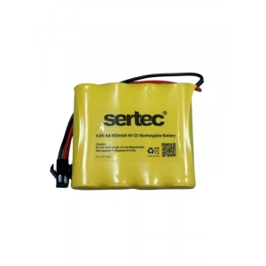 SERTEC 4.8V 4S1P AA 800 MAH KABLO + SİYAH KONNEKTÖRLÜ OYUNCAK PİLİ