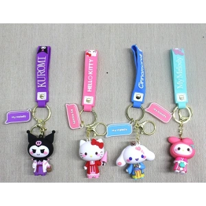 Silikon Kuromi, Hello Kitty, My Melody Anahtarlık