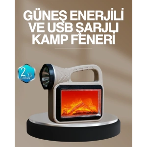 Solar COB Alev Efektli Lamba – Güneş Enerjili, Suya Dayanıklı, Taşınabilir