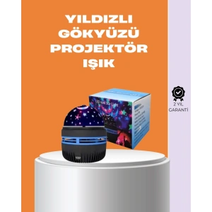 Star Master Galaxy Projektör – 360° Dönebilen Gece Lambası, Dekoratif Ambiyans Işığı